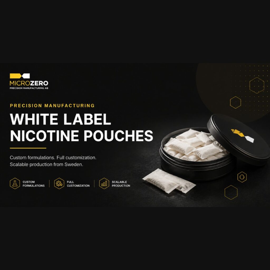 White label nicotine pouches manufacturing – custom formulations and packaging